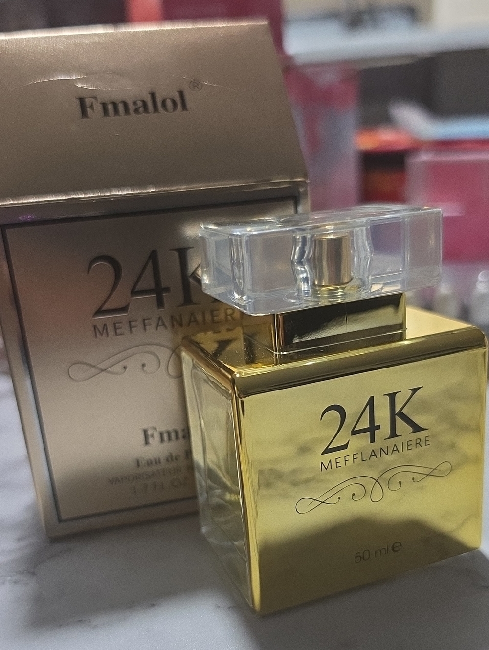Malo Gold and Clear 24K Mefflanaire Perfume Bottle